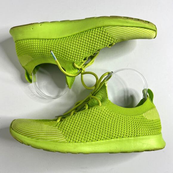 Native Shoes Size 9 Apollo Mercury Liteknit Sneakers Neon Green Light Athletic main image 4